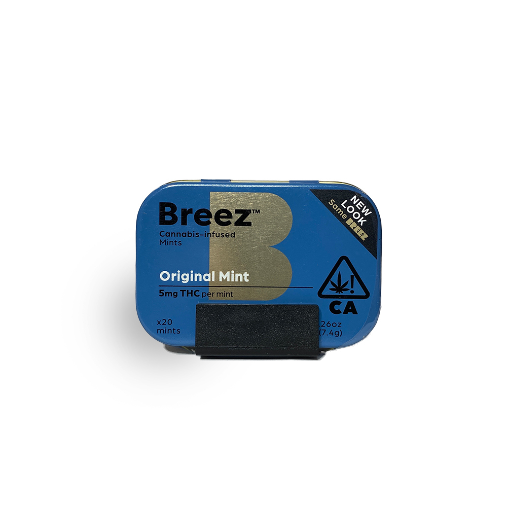 Photograph of product: Breez Original Mint Tins - 100 MG TH-oui