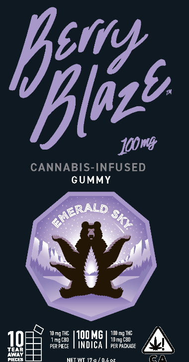Photograph of product: Emerald Sky - 1ct - 100mg Oui'd Berry Blaze