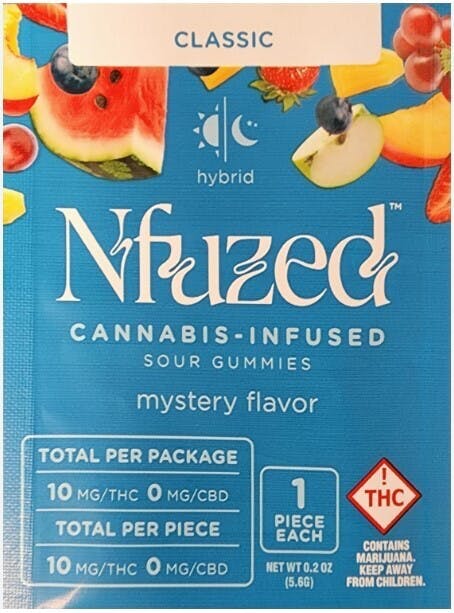 Photograph of product: Nfuzed Gummies - Mystery Hybrid Sour (10mg)