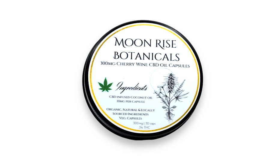 Photograph of Product: Moon Rise Botanicals 300mg CBD Oil Capsules