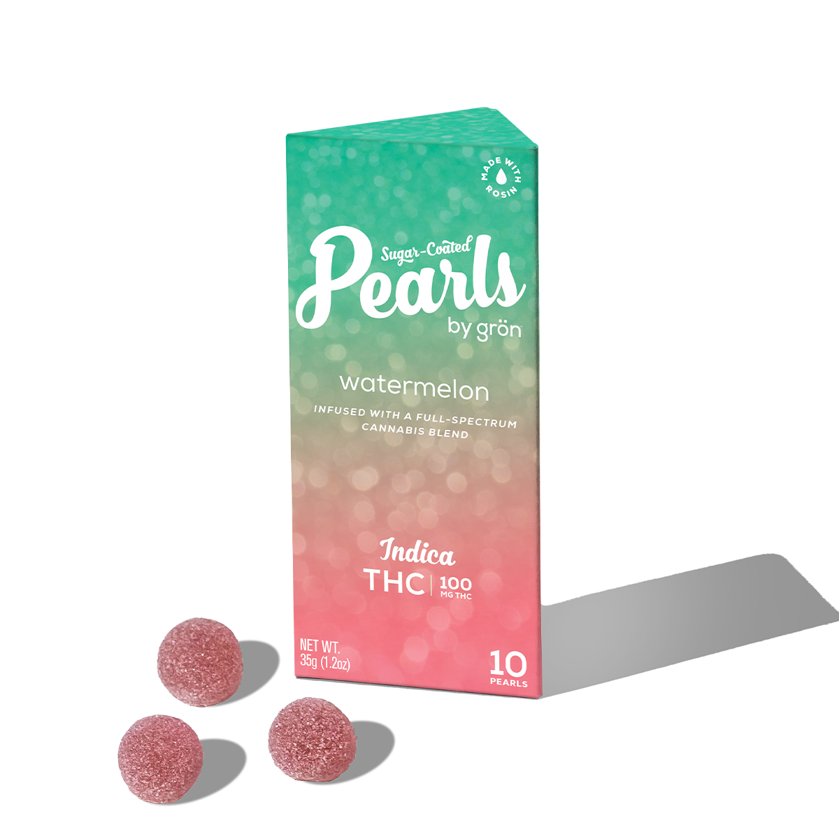 Photograph of product: GRON | WATERMELON PEARLS | TH-oui 100MG 10 PACK