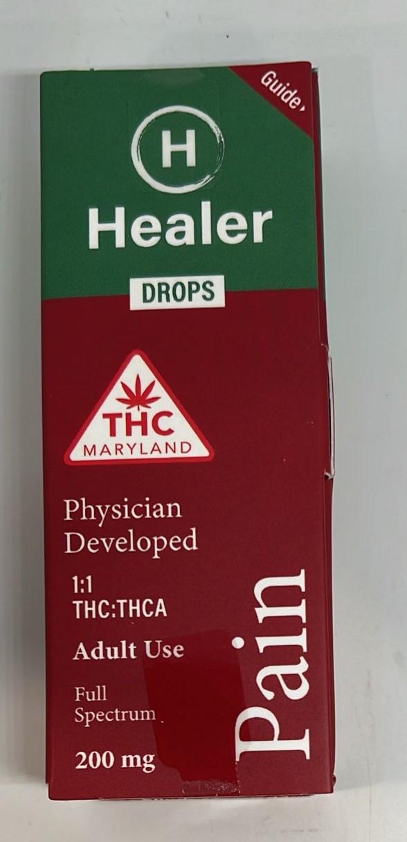 Photograph of product: Healer Pain Relief Tincture 100mg