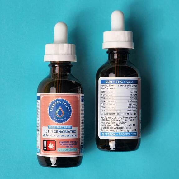 Photograph of product: 1:1:1 CBN - 1oz Tincture - 300 CBN & 300 CBD & 300 TH-oui - FFE