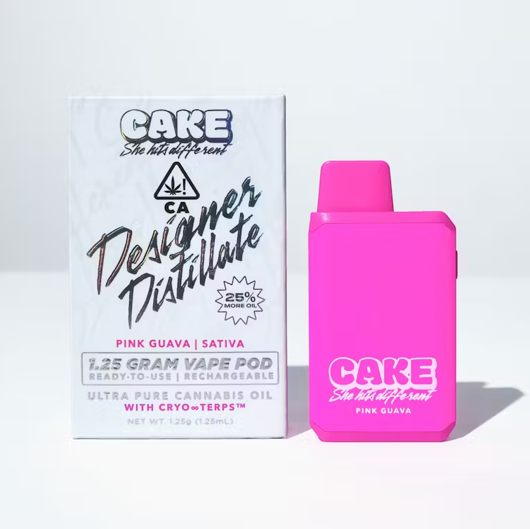 Photograph of product: CAKE - AIO - Pink Guava - Designer Distillate - 1.25G