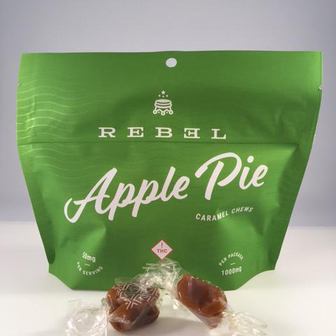 Photograph of product: Medical Rebel Edibles Apple Pie Caramels, 1000mg