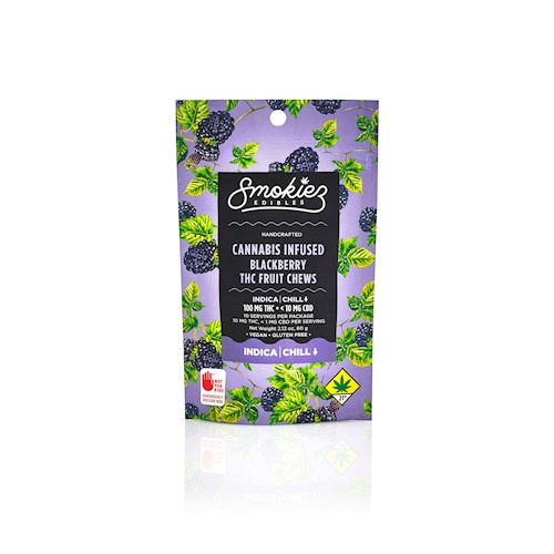 Photograph of product: Blackberry Fruit Chews [DOH] - by Smokiez