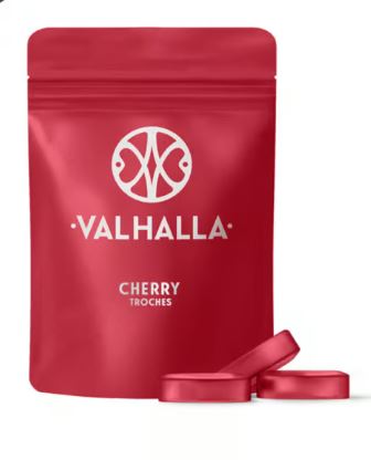 Photograph of product: 1:1 Cherry Troches (50mg TH-oui + 50mg CBD) | 10ct
