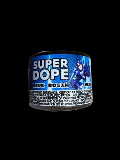 Photograph of product: Super Dope - Mega Z Blue - Live Rosin - 1g - Concentrate