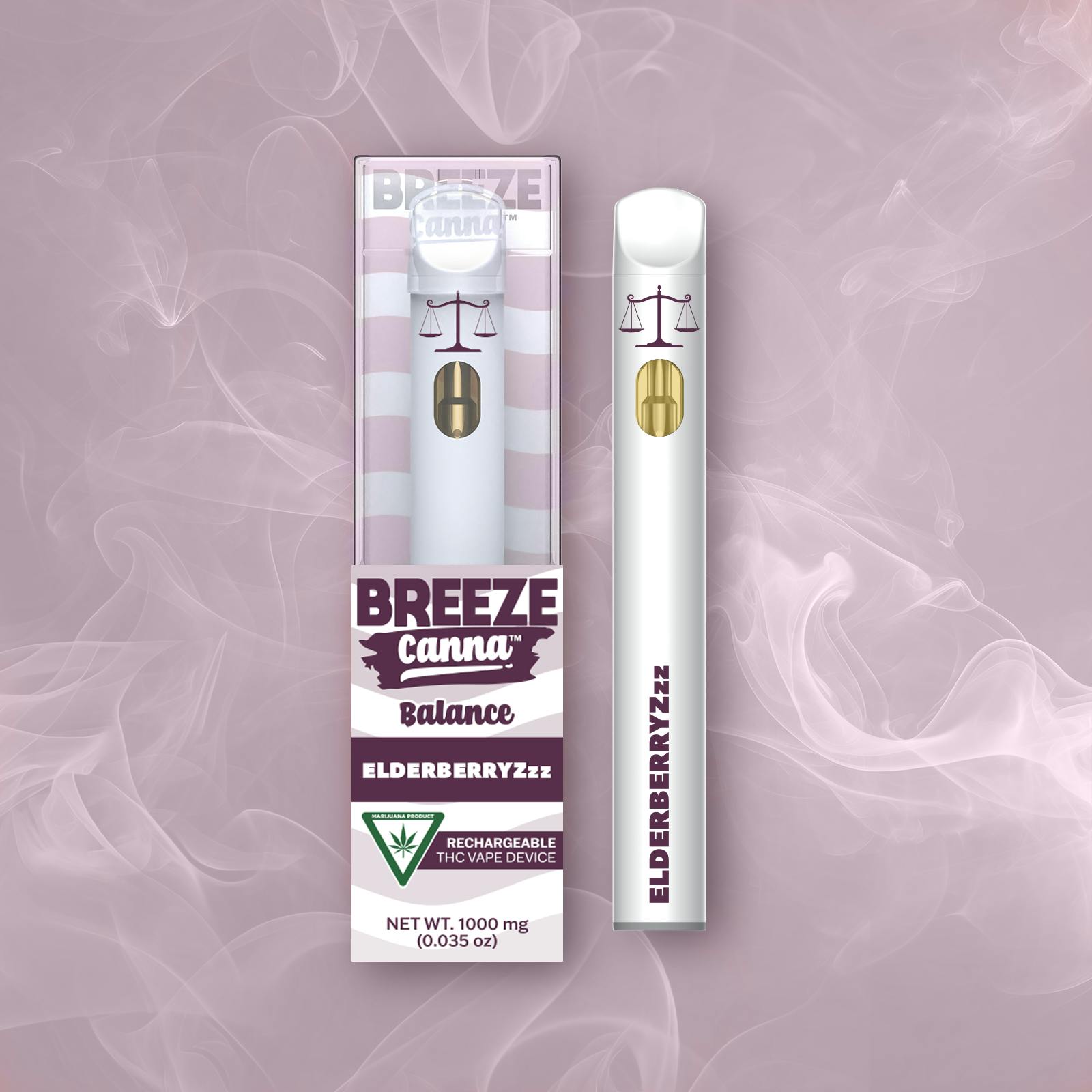 Photograph of product: Breeze | Balance Disposable | ElderberryZzz | 1g