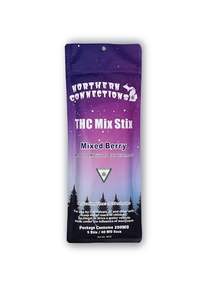 Photograph of product: Northern Connections | 200mg TH-oui Rosin Infused Mix Stix | Mixed Berry