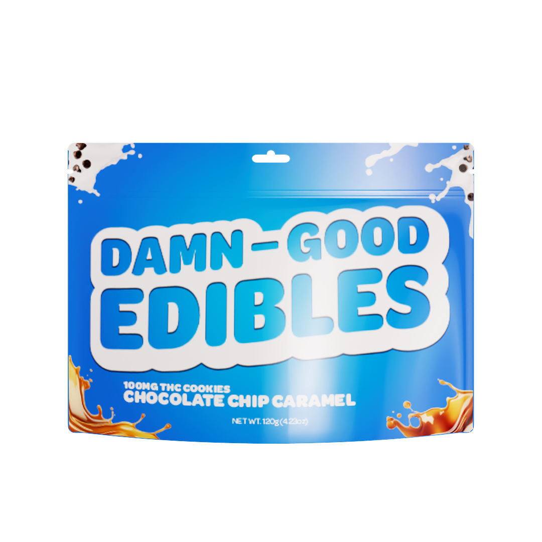 Photograph of product: Damn-Good Chocolate Caramel Chip Cookies 100 MG [10pk]