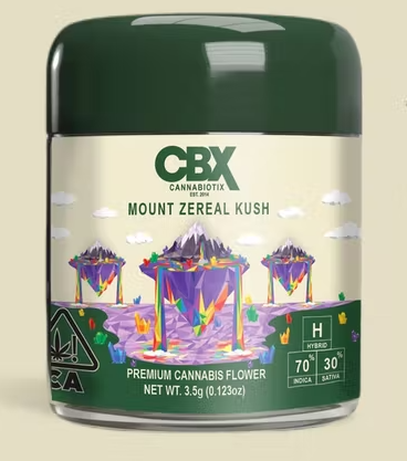 Photograph of product: CBX Mount Zereal Kush 3.5g Prepack