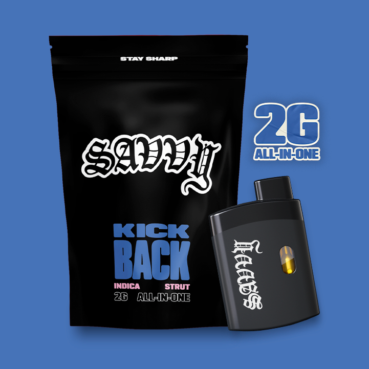 Photograph of product: Savvy Strut | Kick Back - Rainbow Sherbet (I) Disposable Vape | 2g