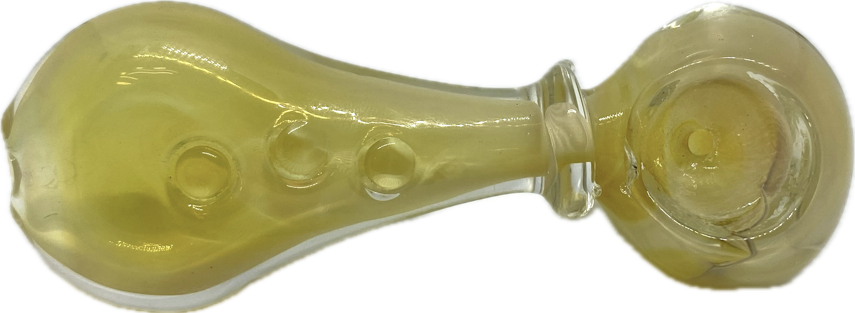 Photograph of product: 3.5" Butter Yellow Fumed Spoon Pipe