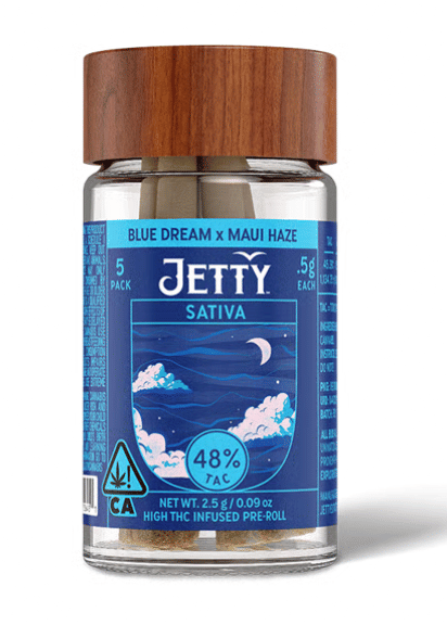 Photograph of product: Blue Dream x Maui Haze 0.5g Infused Preroll 5pk - 5pk