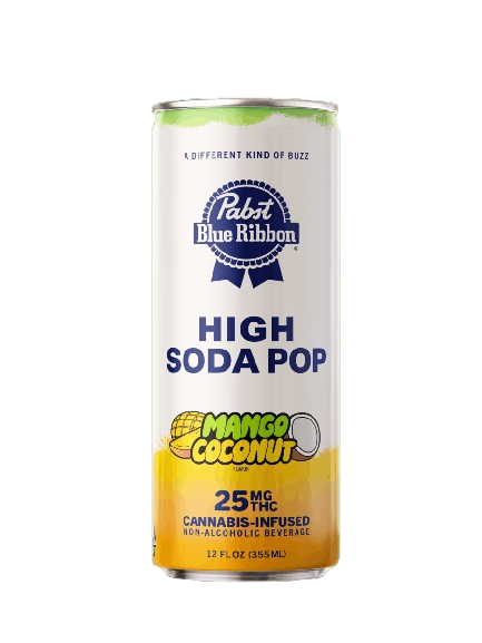 Photograph of product: Pabst (PBR) | Mango Coconut Soda | 25mg