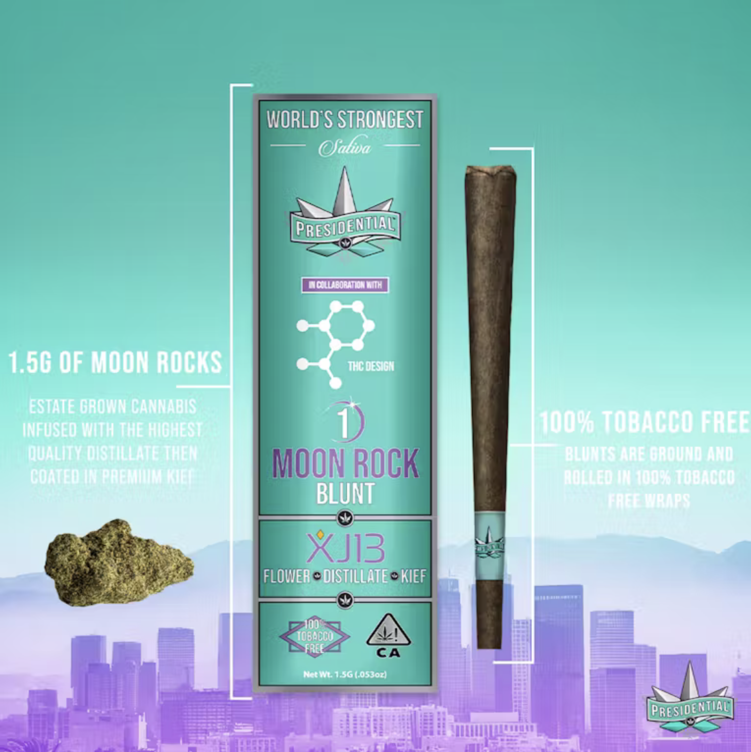 Photograph of product: Presidential Moon Rock  Blunt - XJ-13