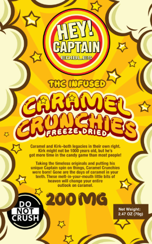 Photograph of product: Caramel Crunchies 200mg