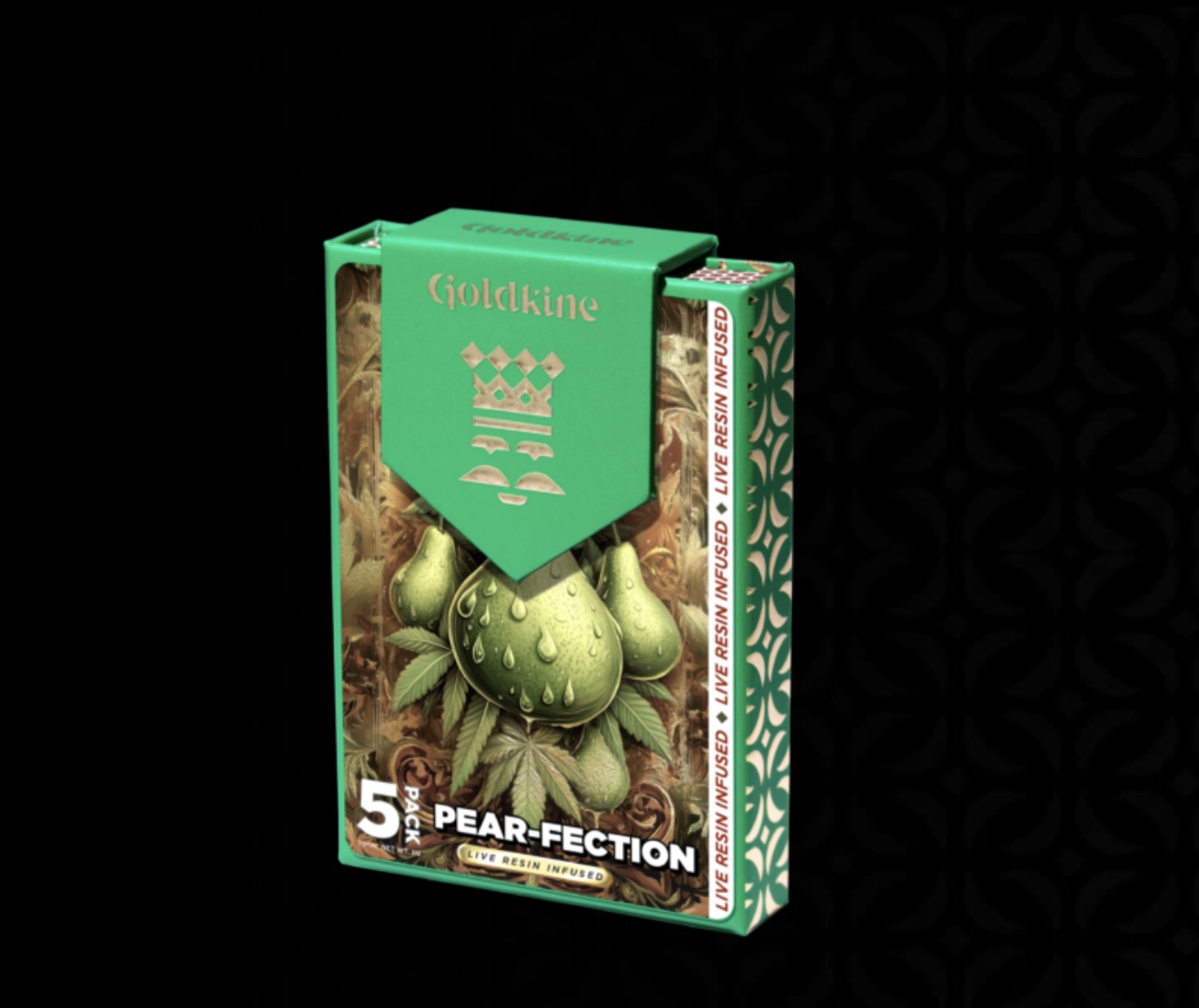 Photograph of product: AU Goldkine: Pear-Fection Live Resin Infused x 5) 5-Pack