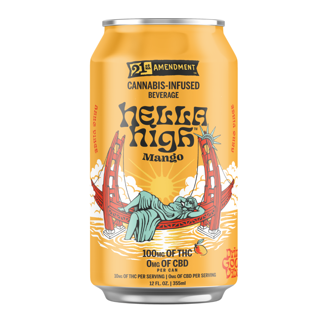 Photograph of product: MANZANITA NATURALS - PROMO - 21ST AMENDMENT BREWERY - HELLA HIGH MANGO 100MG