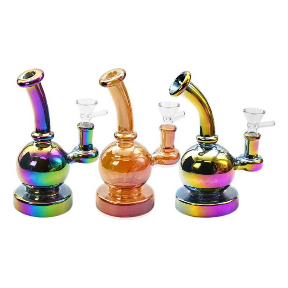 Photograph of product: 6" Electro Plated Round Water Pipe Bong