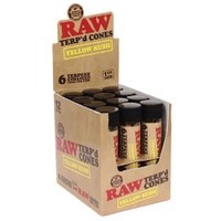 Photograph of product: RAW TERP'd Cones | 1 1/4 | 6pc - YELLOW KUSH