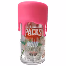 Photograph of product: GUAVA BUBBLEGUM | Packs Mini Burst - 5 Pack Infused Mini Joints | 2.5G