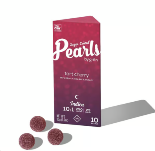 Photograph of Product: Tart Cherry Pearls | 10:1 CBN:THC | 10 x 2.5mg