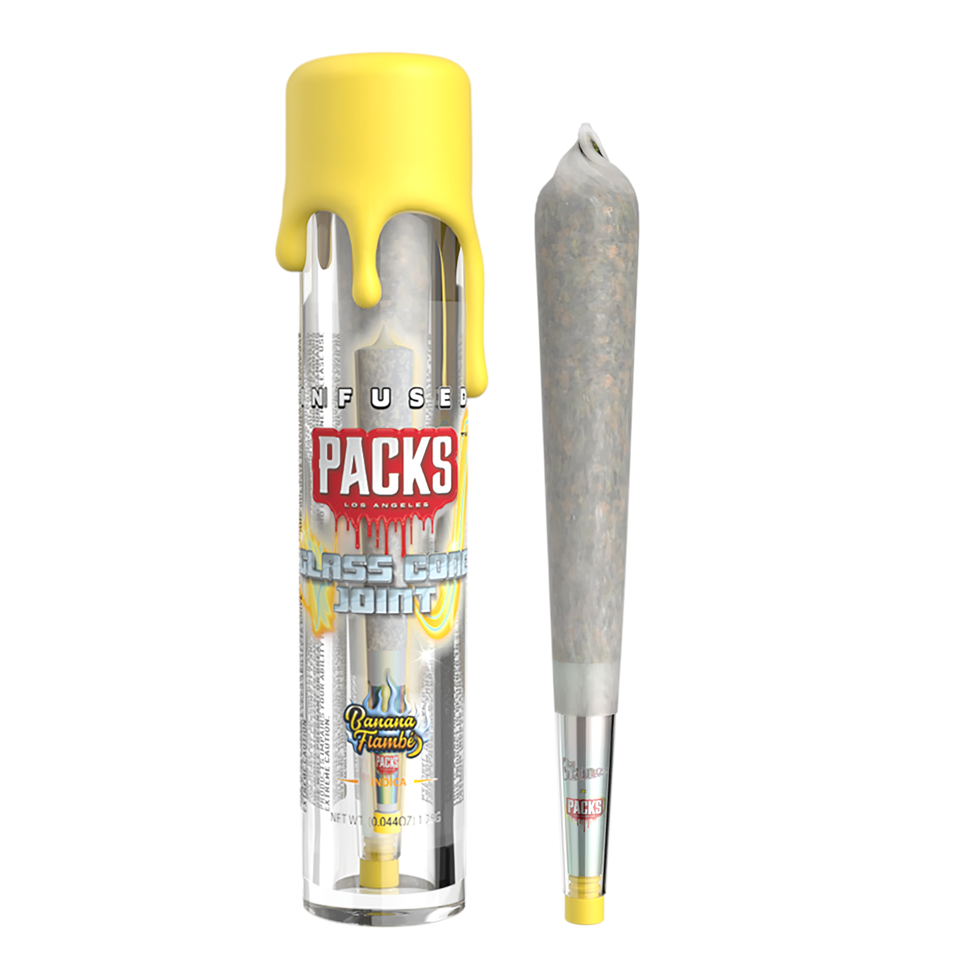 Photograph of product: BANANA FLAMBE | Packs Glones - Infused Glass Cone Joint | 1.5G