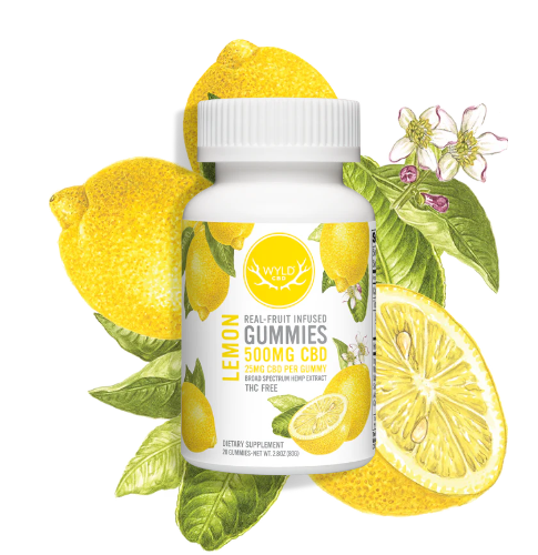 Photograph of product: Non-THC - WYLD - Lemon CBD gummies - 500mg (20pk)