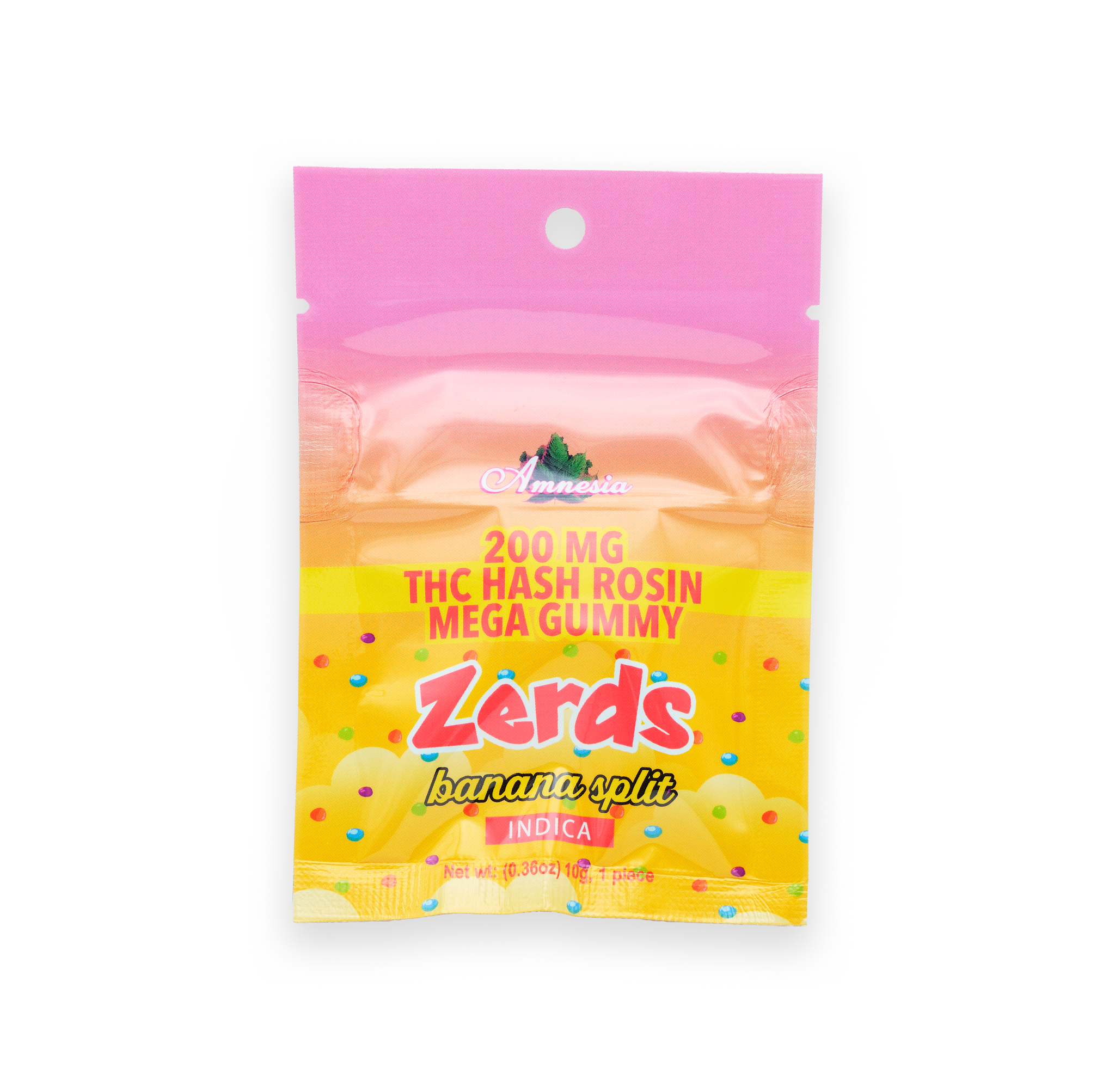 Photograph of product: Zerds | Banana Split | 200MG au chocolat Rosin Single Gummy