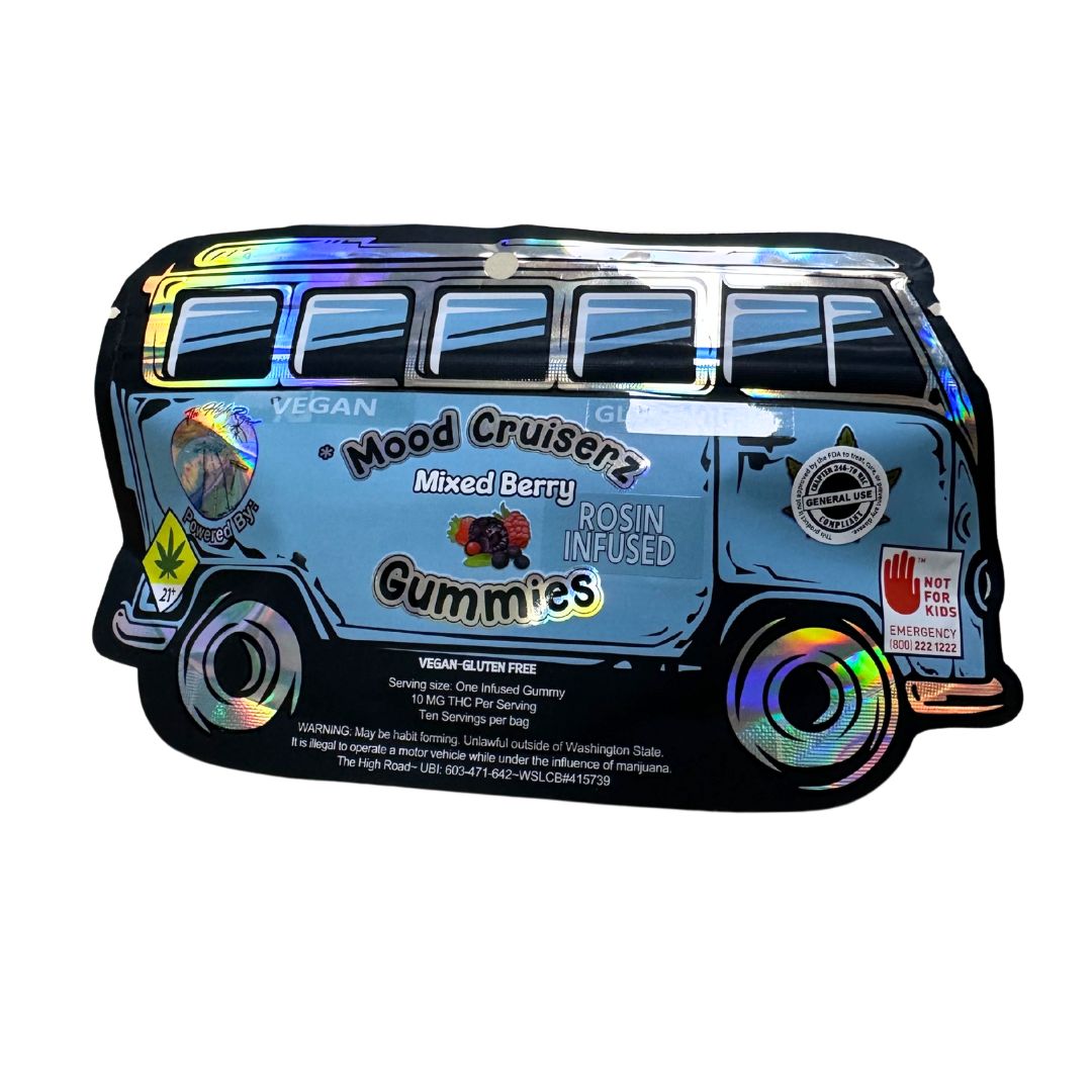Photograph of product: Mixed Berry 100mg Rosin Infused Gummies (Mood Cruiserz)