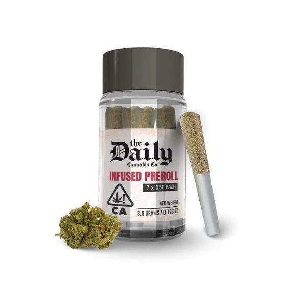 Photograph of product: The Daily - Sour Tangie 7 pack - 3.5g infused preroll - 