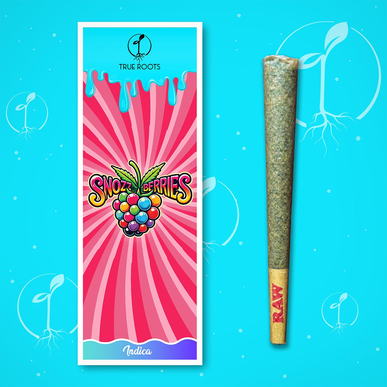 Photograph of product: Canvas Cones - Snozzberries - Preroll 1.1g [Oui'd]