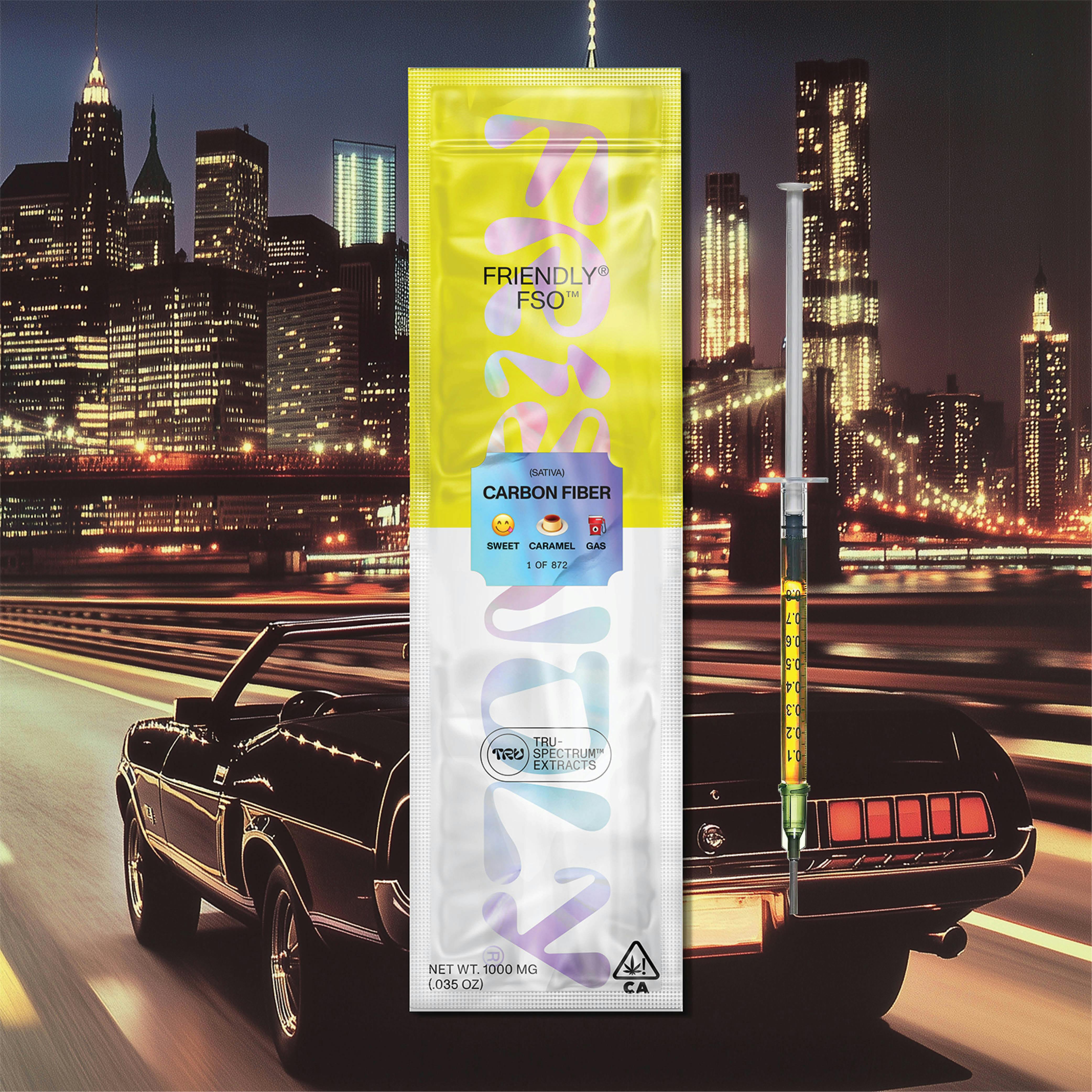 Photograph of product: Friendly - Carbon Fiber (Sativa) Live Resin Full Spectrum Oil (1000mg)