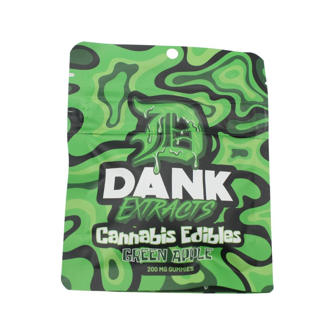 Photograph of product: AU Dank: Green Apple 200mg Gummies