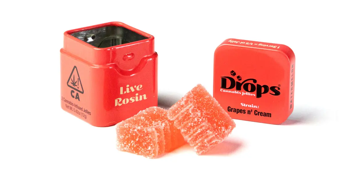 Photograph of product: WATERMELON ROSIN DROPS | CHILL | 2PK | 100MG