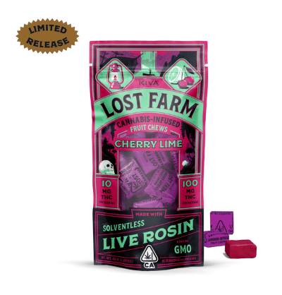 Photograph of product: Cherry Lime x GMO Live Rosin Chews 10pk - 
