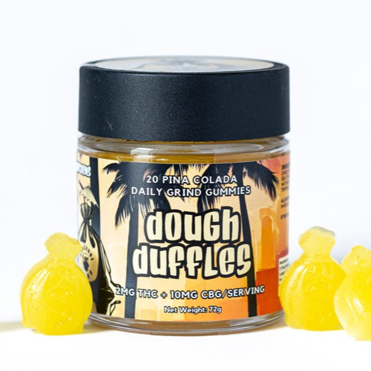 Photograph of product: Doughboi Farms | Pia Colada Dough Duffles | 40mg TH-oui + 200mg CBG