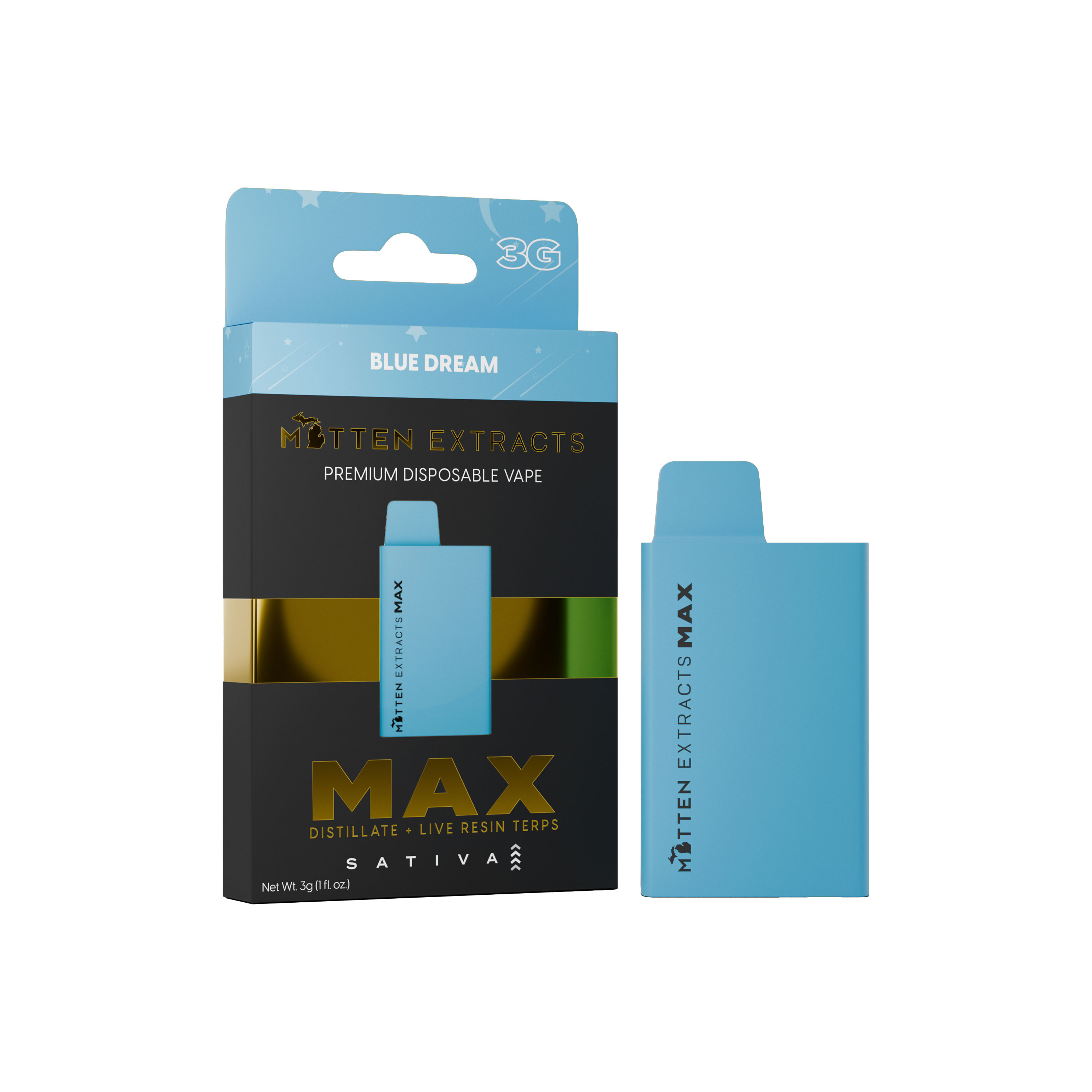 Photograph of product: Mitten Extracts - Blue Dream Disposable 3g