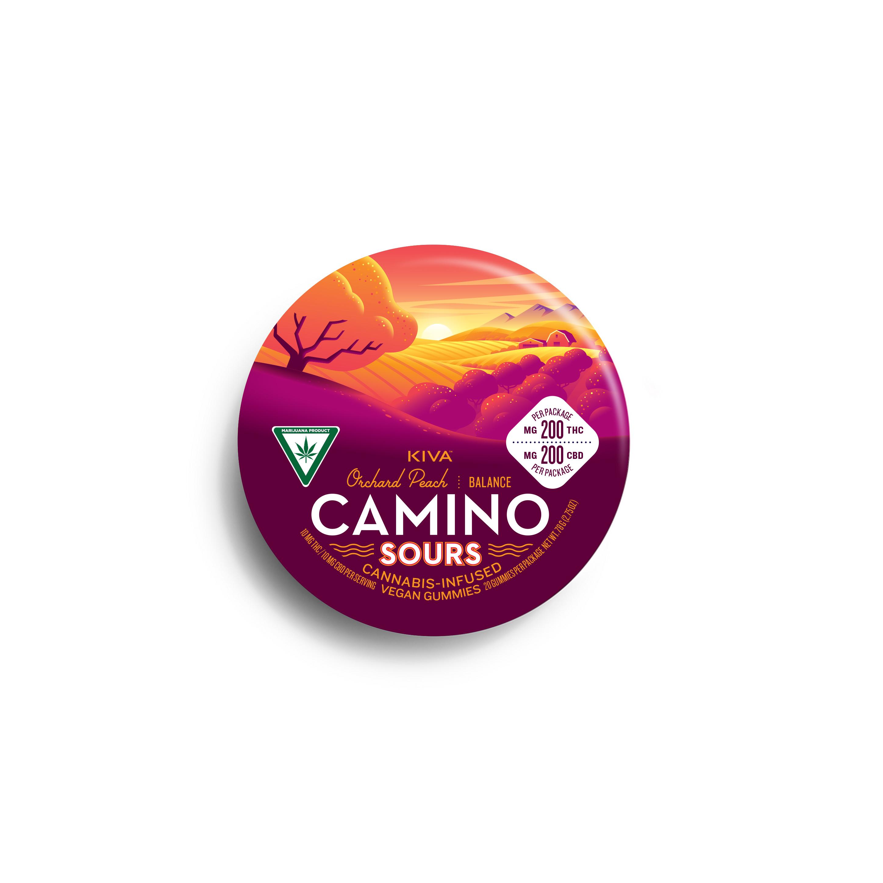 Photograph of product: Camino | 200mg Gummies | Orchard Peach Sours