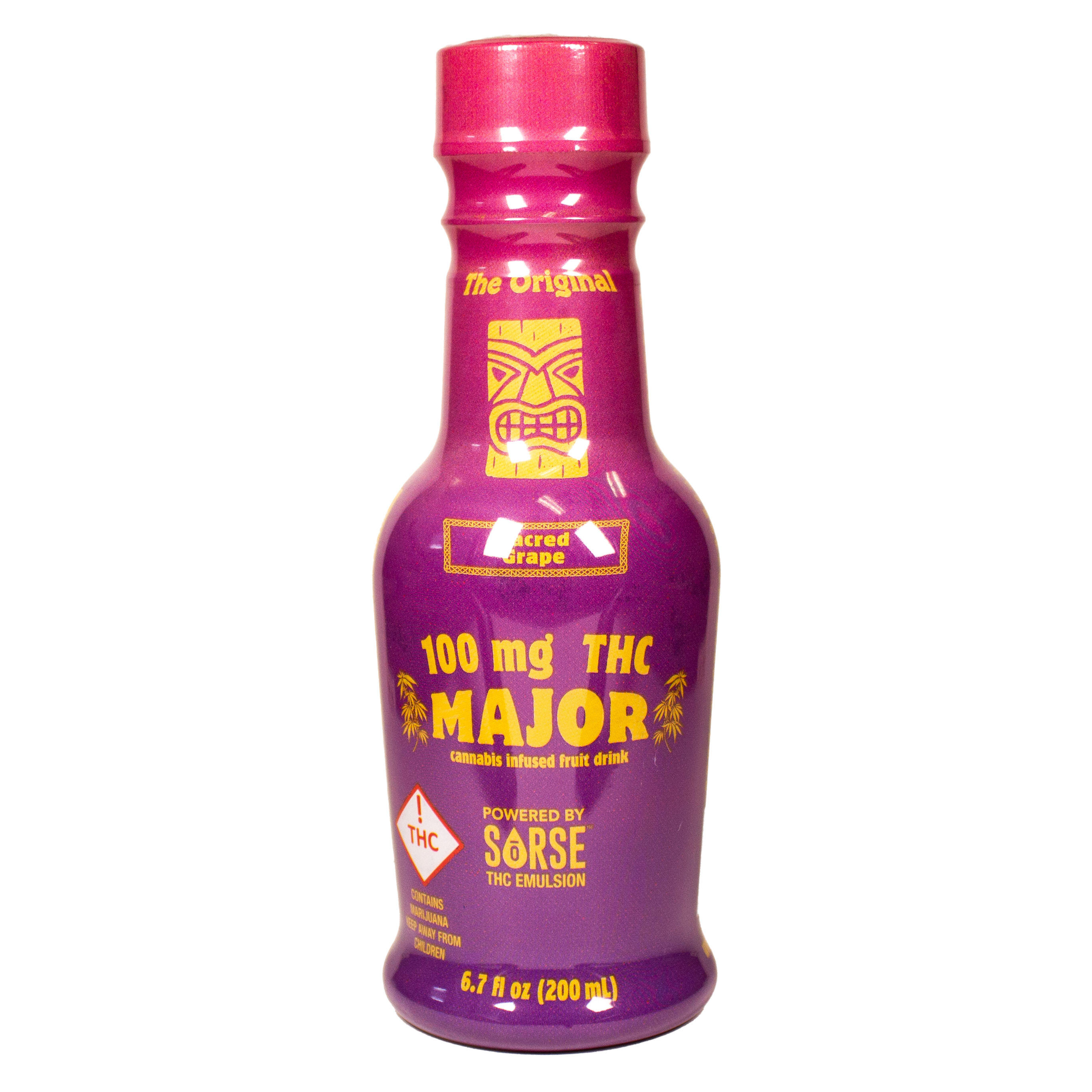 Photograph of product: Major Beverages (H) Sacred Grape 6.67oz Bottle 100mg