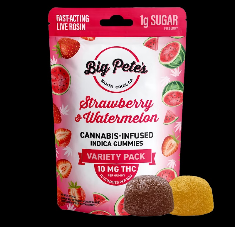 Photograph of product: Strawberry & Watermelon Gummies (Solventless) - 100mg (I) - Big Pete's