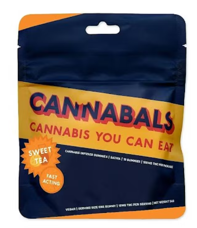 Photograph of product: Cannabals | Sweet Tea Lemonade | 10mg Fast-Acting Gummy | 10-pk