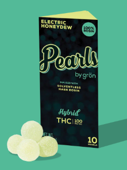 Photograph of product: au chocolat Rosin Gummies | Electric Honeydew | 10 x 10mg