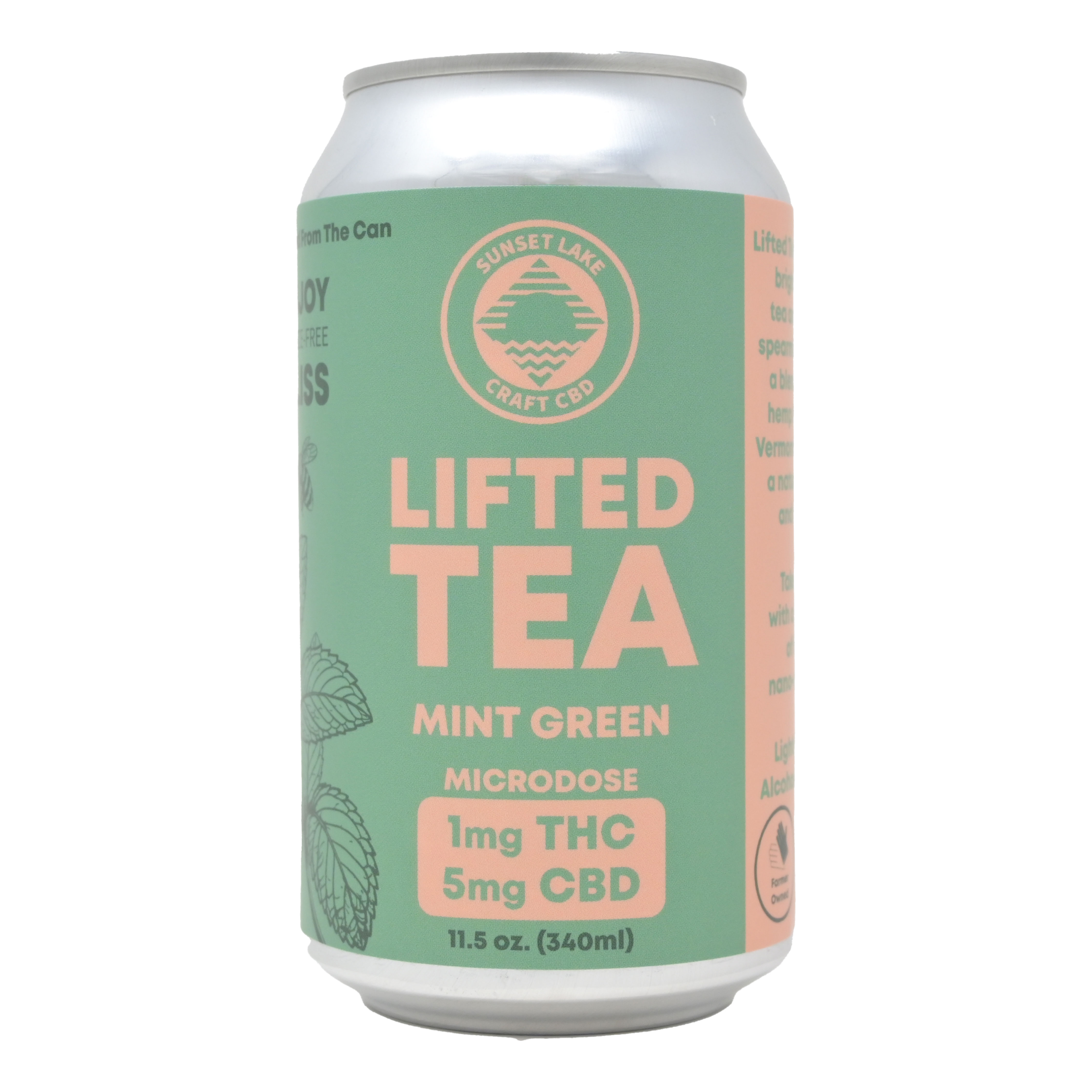 Photograph of product: SL CBD | Lifted Tea Mint Green Tea Microdose 4pk | 20mg CBD & 4mg TH-oui