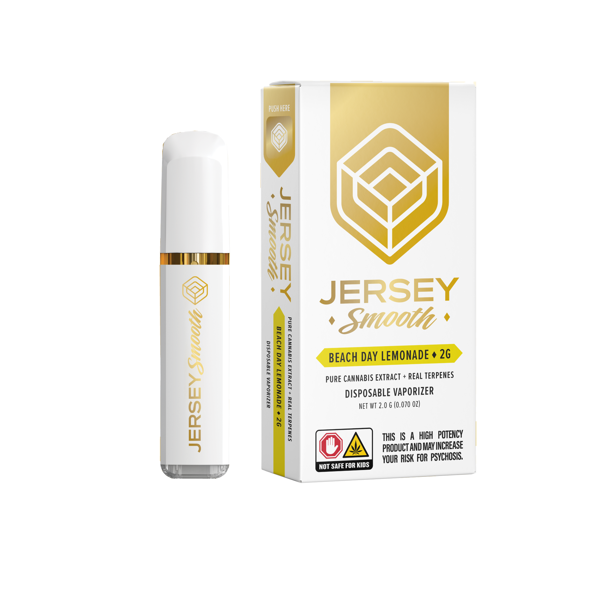 Photograph of product: Jersey Smooth | Beach Day Lemonade | 2g Disposable Cartridge