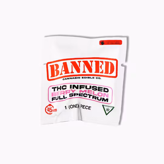 Photograph of product: Banned | Berry Melon | 200mg | Single Gummy