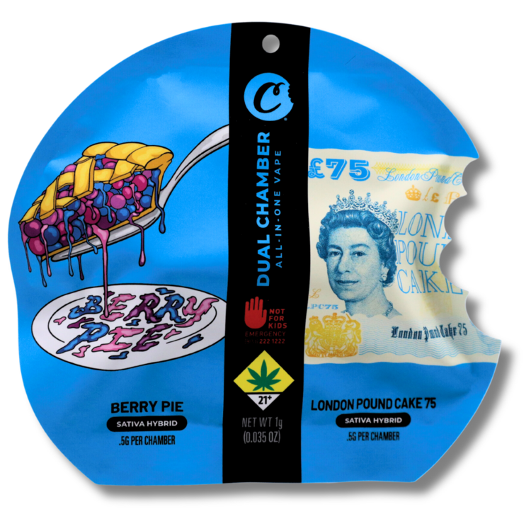 Photograph of product: Berry Pie/London Pound Cake Dual Chamber Disposable (Cookies)