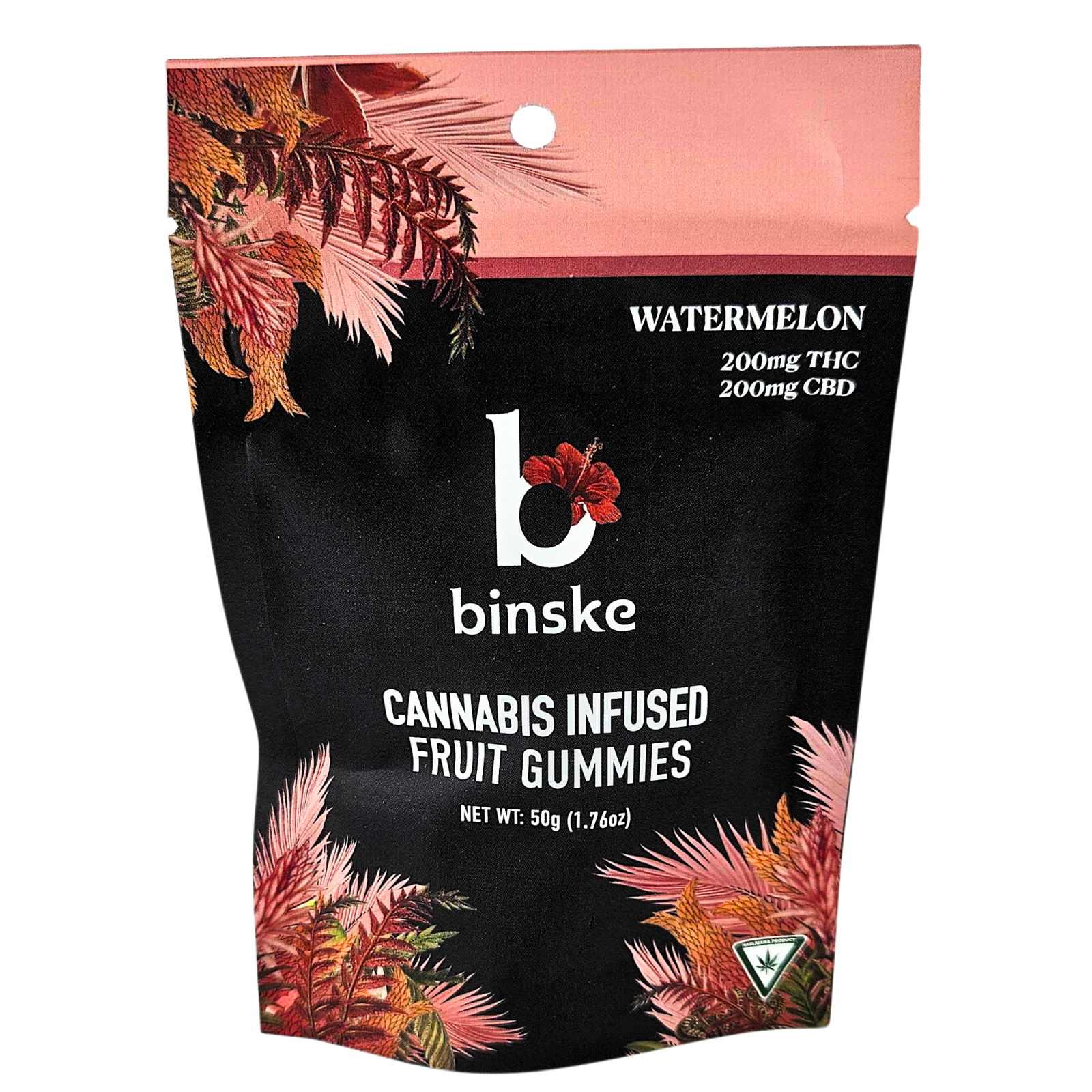 Photograph of product: BINSKE | Edible | Gummies | 1:1 TH-oui:CBD | Watermelon | 200mg